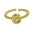 Wholesale  18k Golden Glaze Brass Bubble Balloon Letter  26 Ring