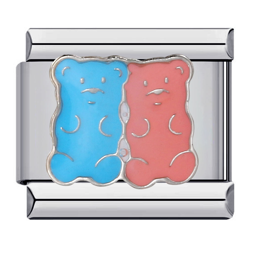 Wholesale Italian Charm Bracelet 9mm DIY Classic cute bear  Creative Stainless Steel Composable Bracelet