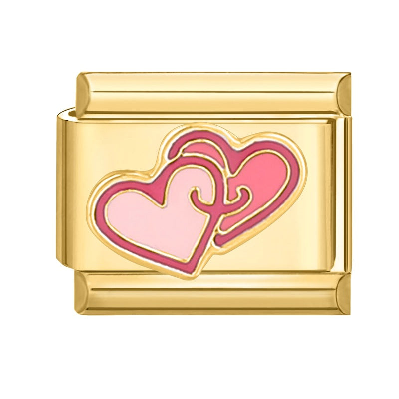 Pulsera de encanto italiano al por mayor de 9 mm empalmado lindo colgante creativo colgante de acero inoxidable brazalete compuesto por acero inoxidable