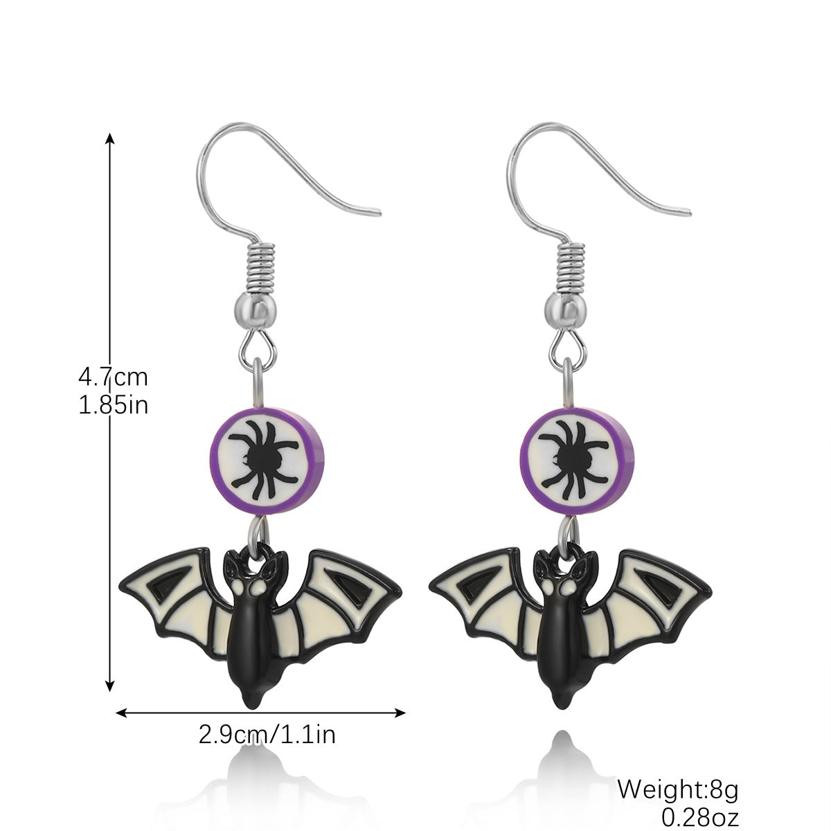 Wholesale  Skull Diablo Earrings  Diamond-encrusted Alloy Halloween Earrings