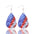 Wholesale  Flag Leather Earrings Independence Day Earrings
