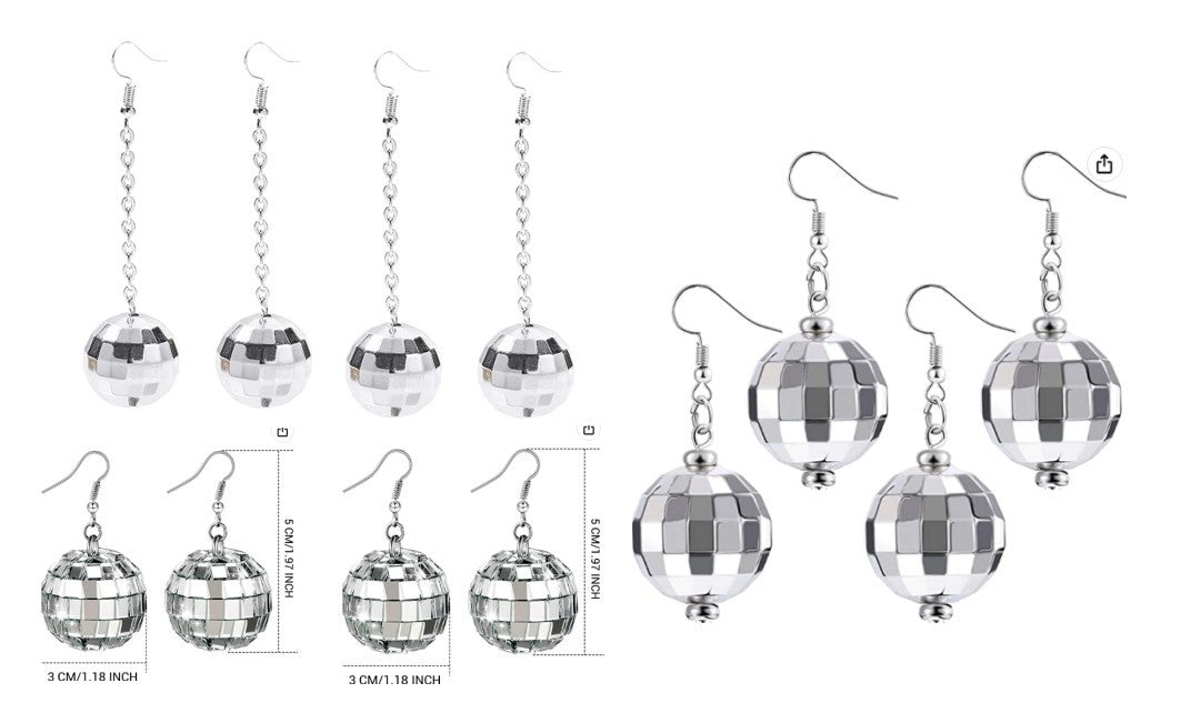 Wholesale Retro Disco Earrings