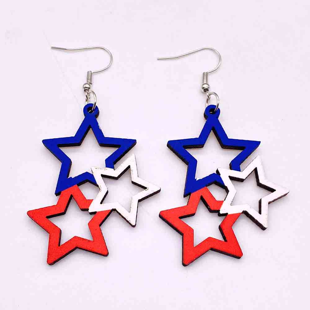 Wholesale Western-Style Acrylic Star Stud Earrings