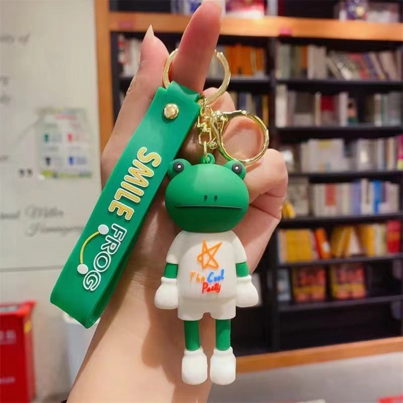 Wholesale Creative Cartoon Long Legs Frog Silicone Keychain