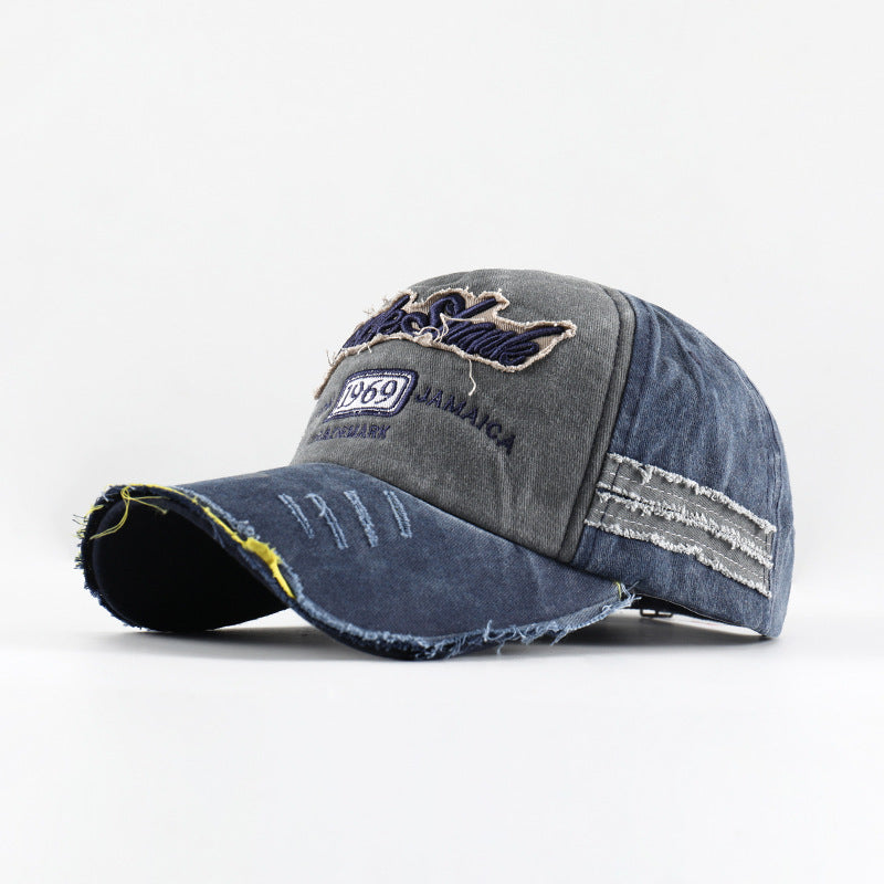 Wholesale Retro 1969 Letter Denim Baseball Cap Embroidered Washed Adjustable Outdoor Sunshade Fashion Accessory For Everyday Wear Boutique Resale