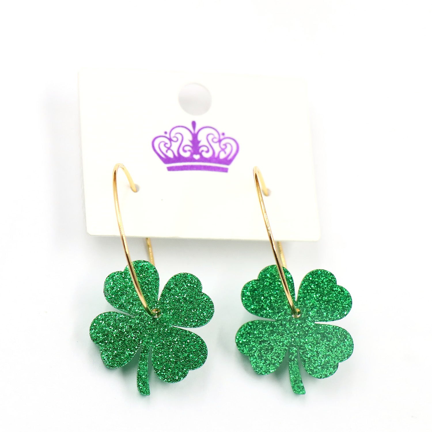 Wholesale St. Patrick's Day Shamrock Acrylic Earrings