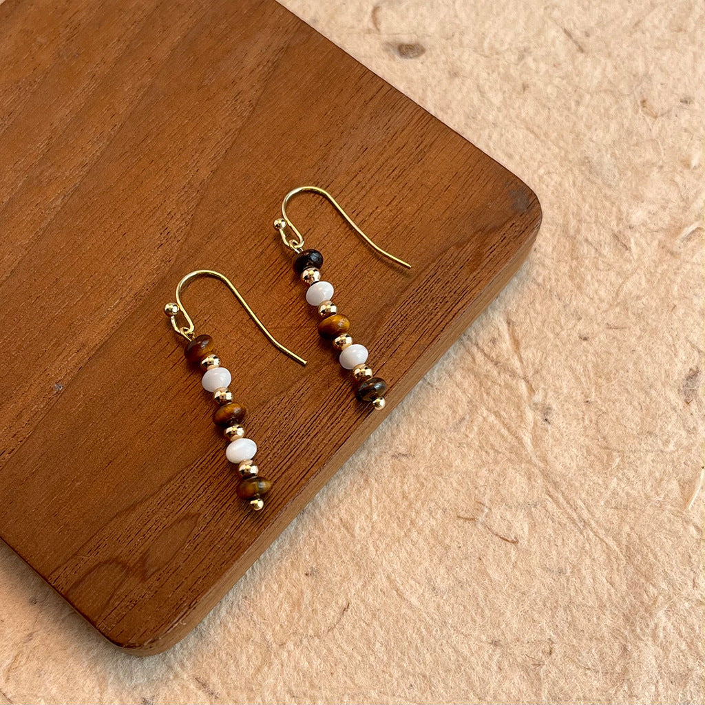 Wholesale  ethnic style natural stone beaded earrings