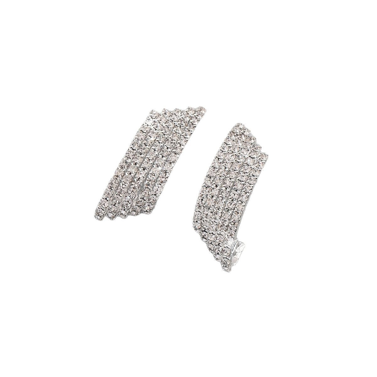 Wholesale Super Flash Set Zircon Geometric Elegant Earrings