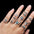 Wholesale Vintage Bohemian Holiday Style Metal Crystal Rings Set