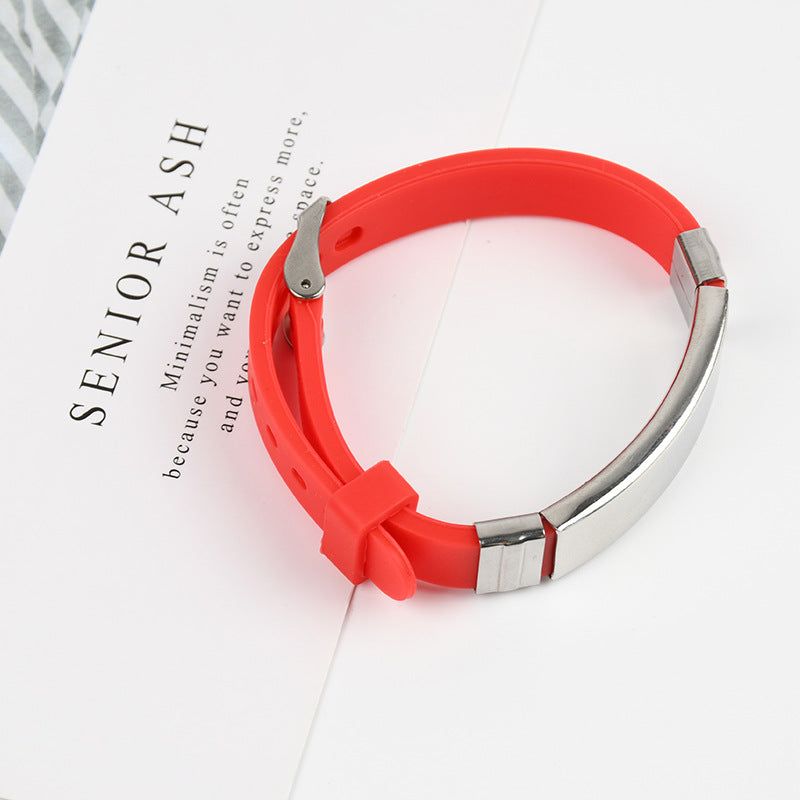 Wholesale Stainless Steel Silicone Bracelet