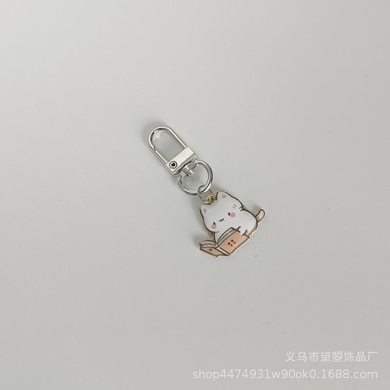 Wholesale Creative and able alloy cat Keychains