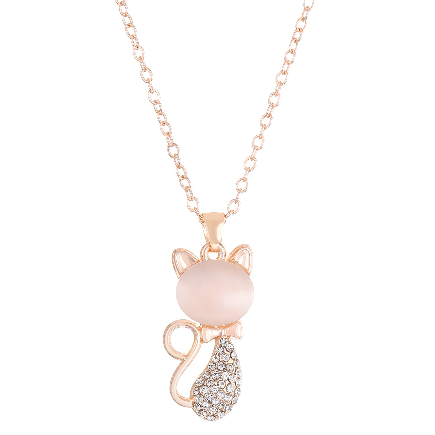 Wholesale  Cat's Eye Stone Cat Earrings Necklace Bracelet suit