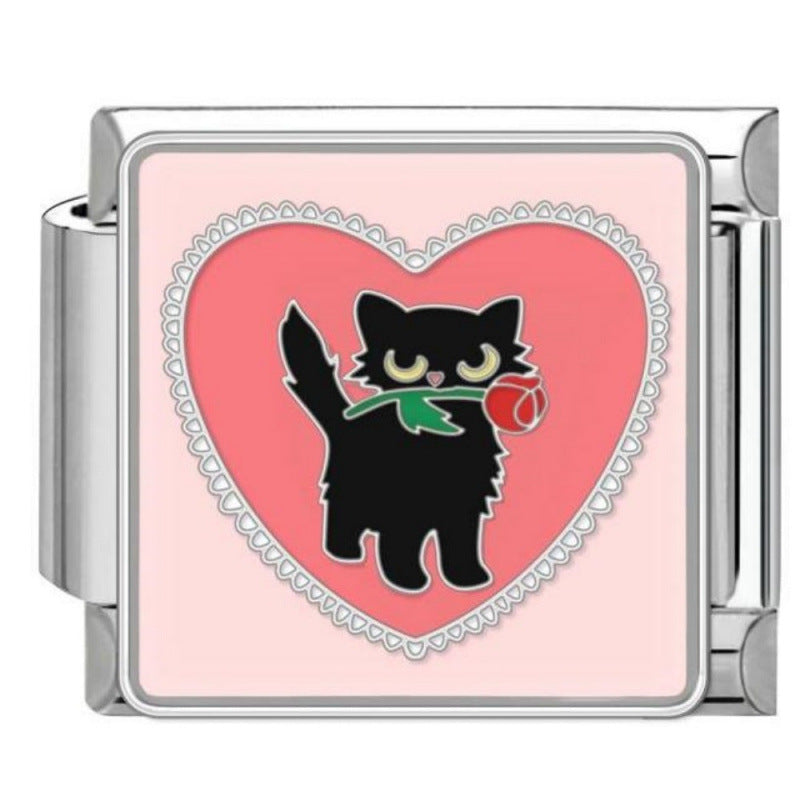 Wholesale DIY Italian Charm Bracelet With Pet Pattern Cute Modular Jewelry Accessory For Everyday Wear