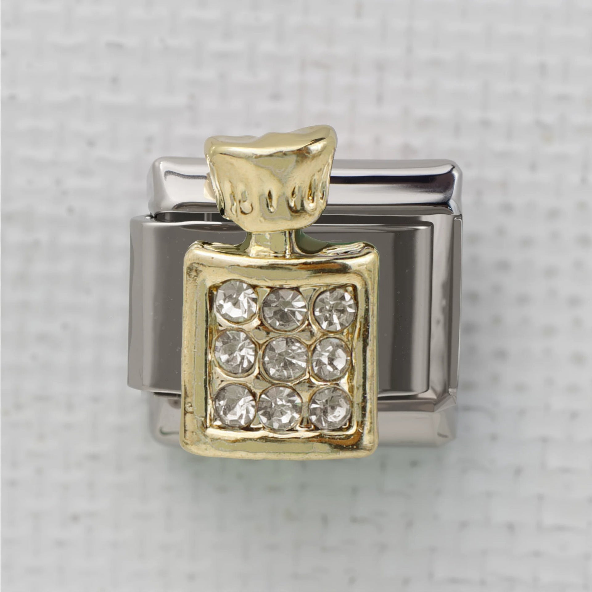 Wholesale 5pcs Italian Charm Bracelet 9mm DIY Splicing Perfume Bottle Bear Stainless Steel Composable Bracelet