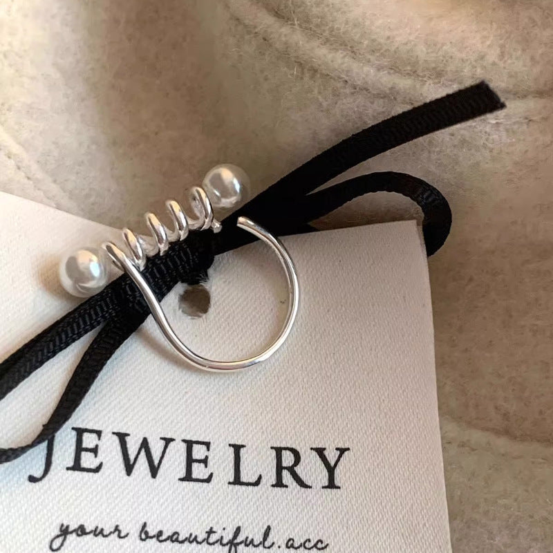 Wholesale 925 silver spring pearl ring