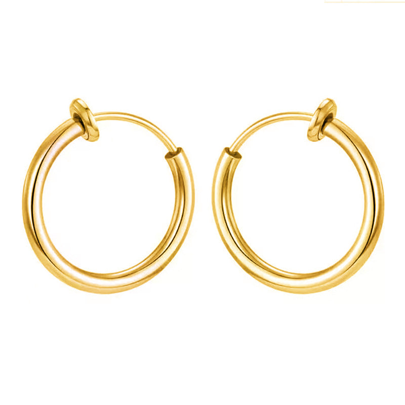 Wholesale 18K  titanium steel ear clip  earrings