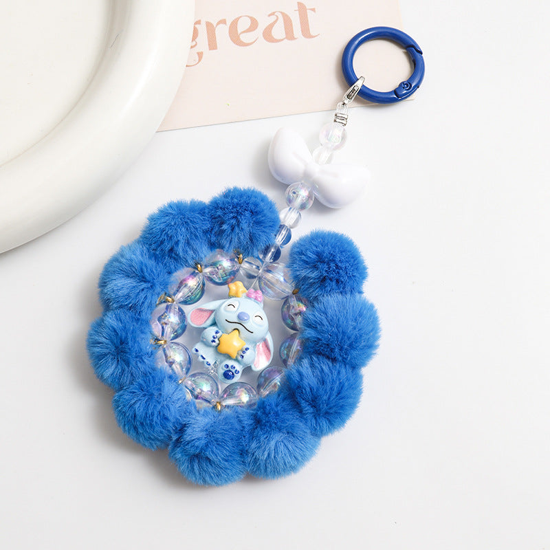 Wholesale Cartoon  Colorful Ins  Handmade Beaded Acrylic  Keychain  ACCVIP