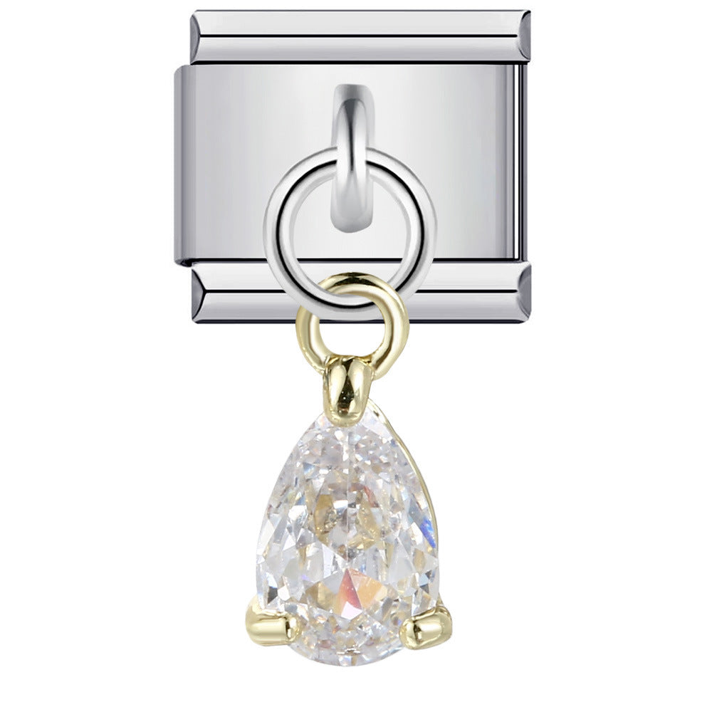 Wholesale Italian Charm Bracelet 9mm DIY Splicing Removable Star Hook Stainless Steel Composable Bracelet