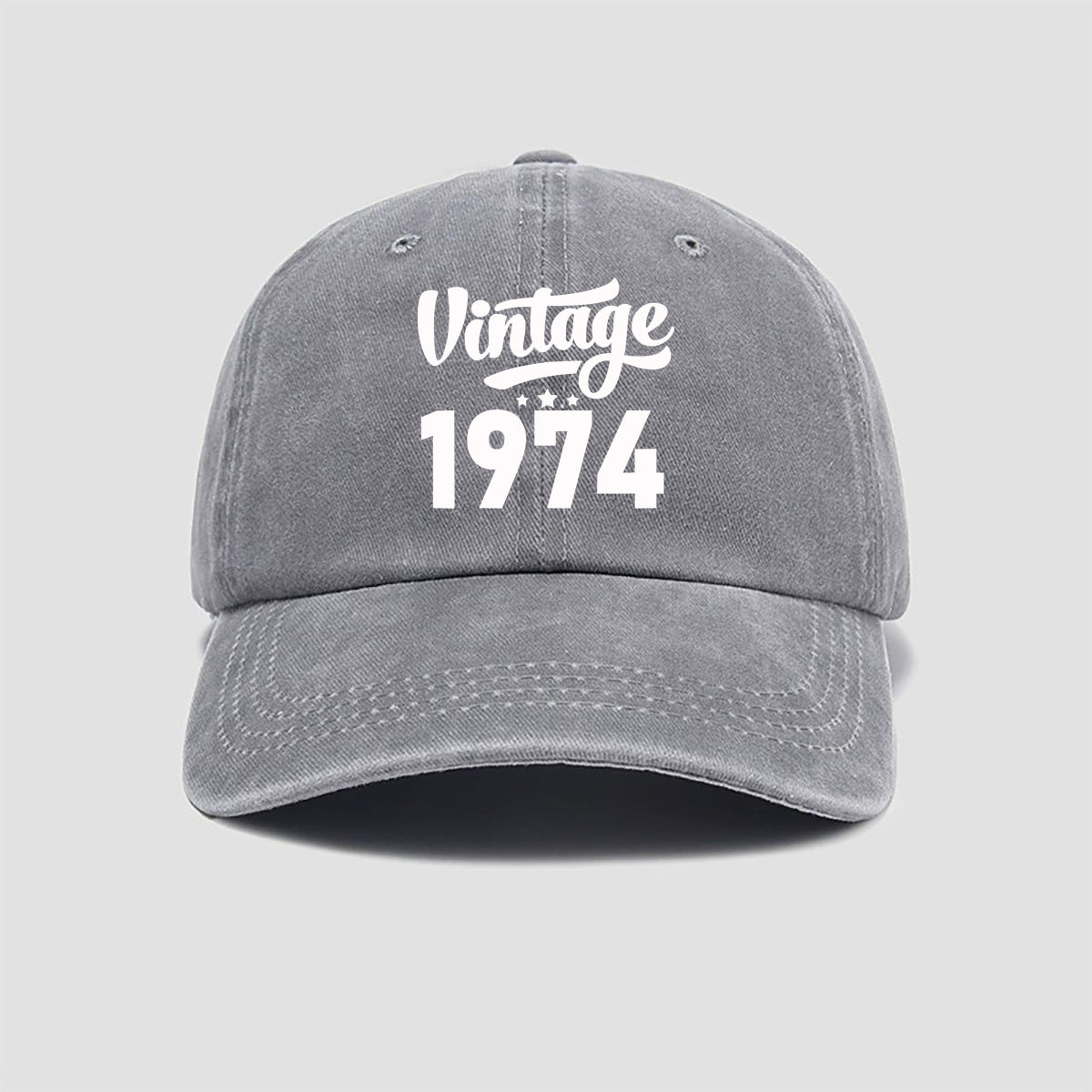 Wholesale Washed Cotton Printing 1974 Old  Retro Baseball Cap