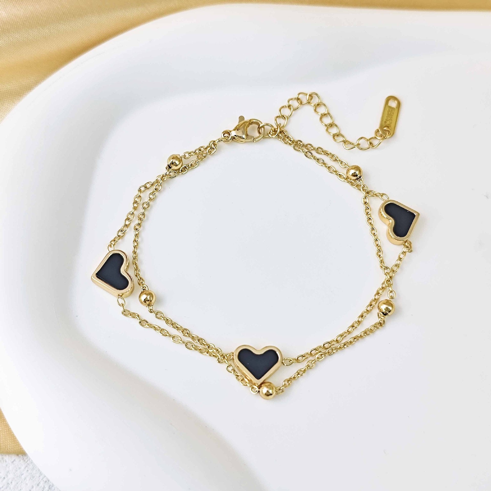Wholesale Titanium Steel Double Layer Love Bracelet Casual Everyday Fashion Accessory