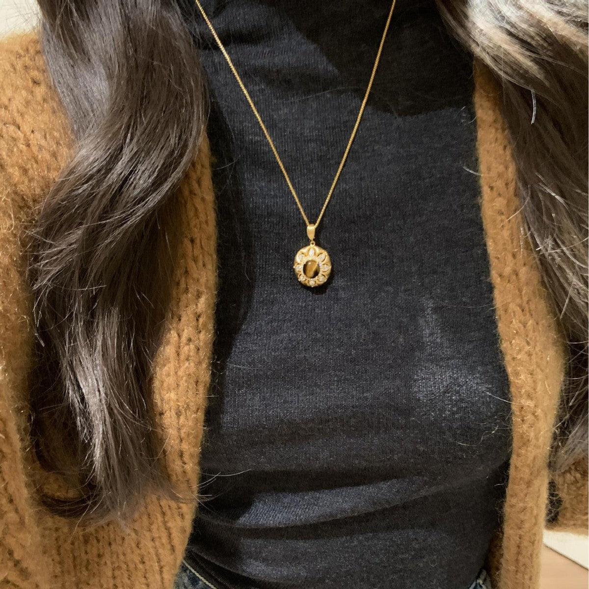 Wholesale  Sunflower Long Necklace