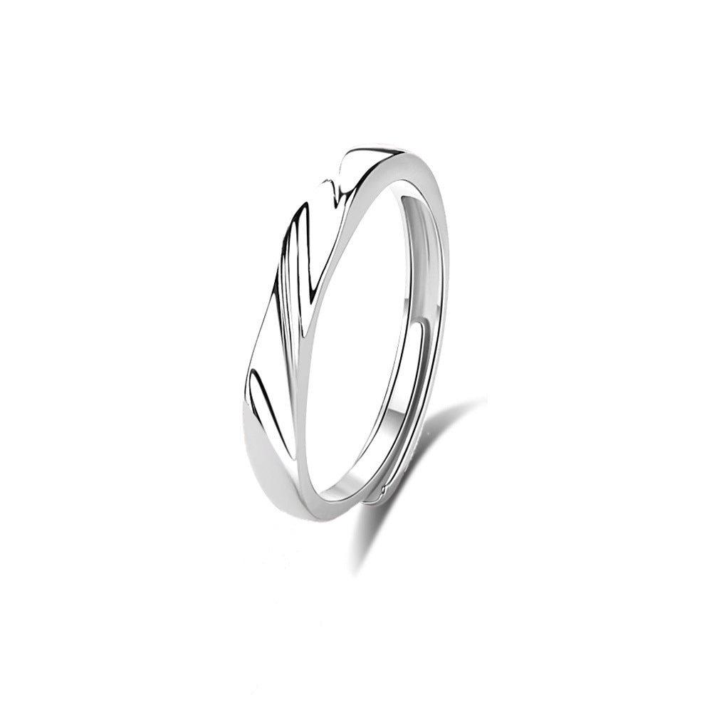 Wholesale S925 sterling silver heart signal love rings