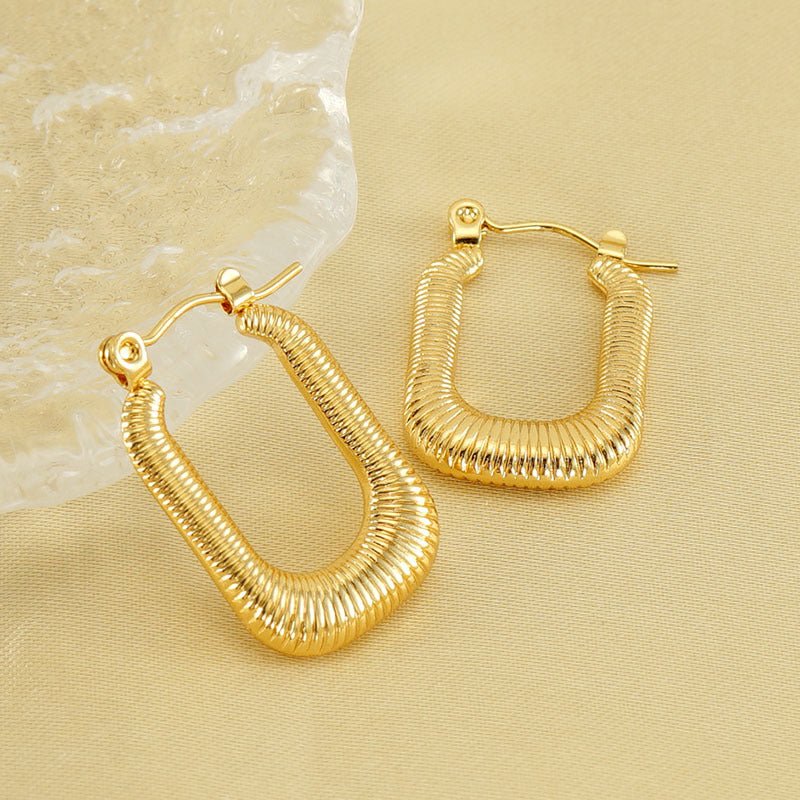 Wholesale Stainless Steel earrings  electroplating 18K  earrings