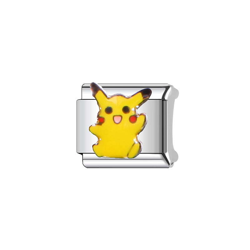 Wholesale Italian Charm Bracelet 9mm DIY Splicing Blue Series Stainless Steel Composable Bracelet