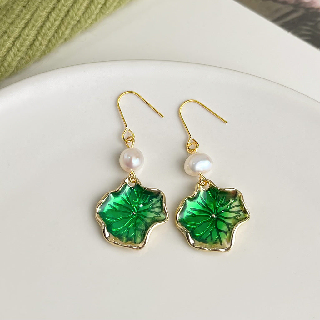 Wholesale  oil drop flower earrings