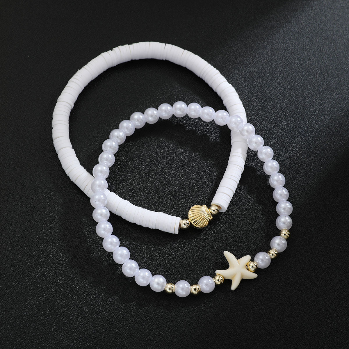 Wholesale  Bohemian Ocean Style Alloy Scallop Turquoise  Anklets