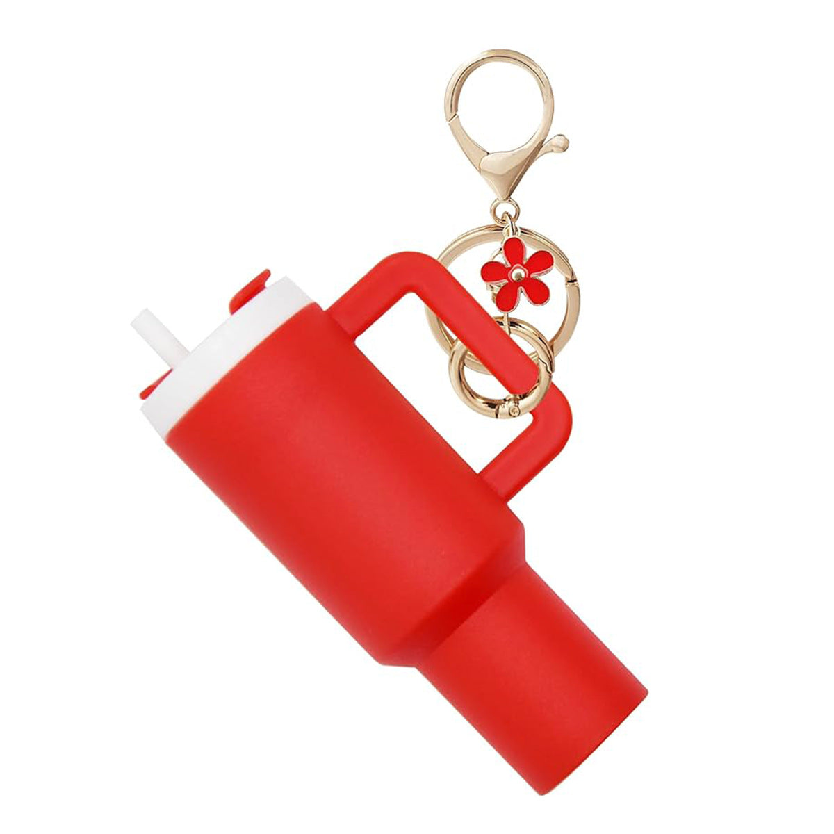 Wholesale Flowers Pink cup keychain