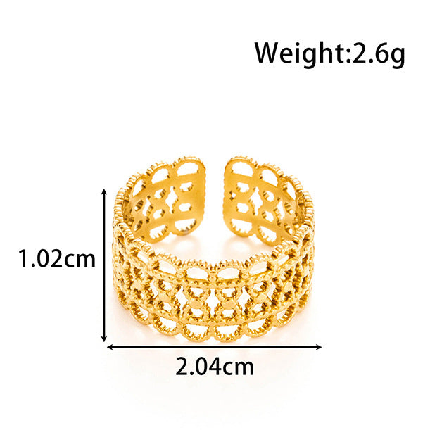 Wholesale  geometric popular love encircling titanium steel irregular ins style simple  ring