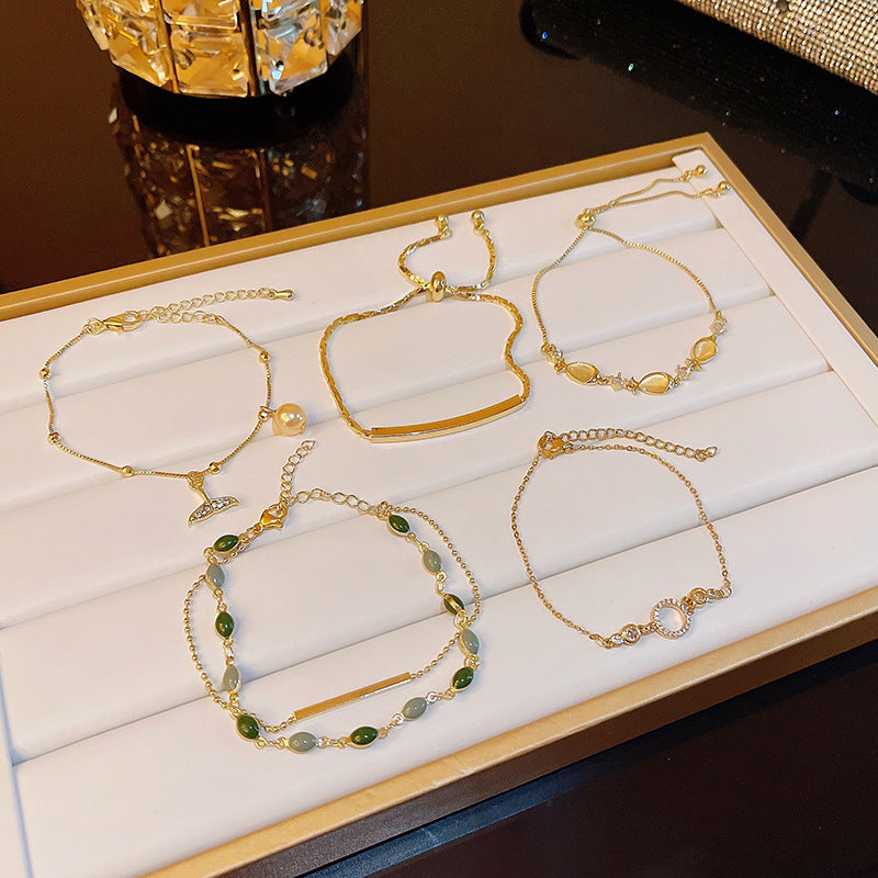 Wholesale Vintage Pearl Bracelet Cat's Eye Bracelet ACC-BT-Hank001