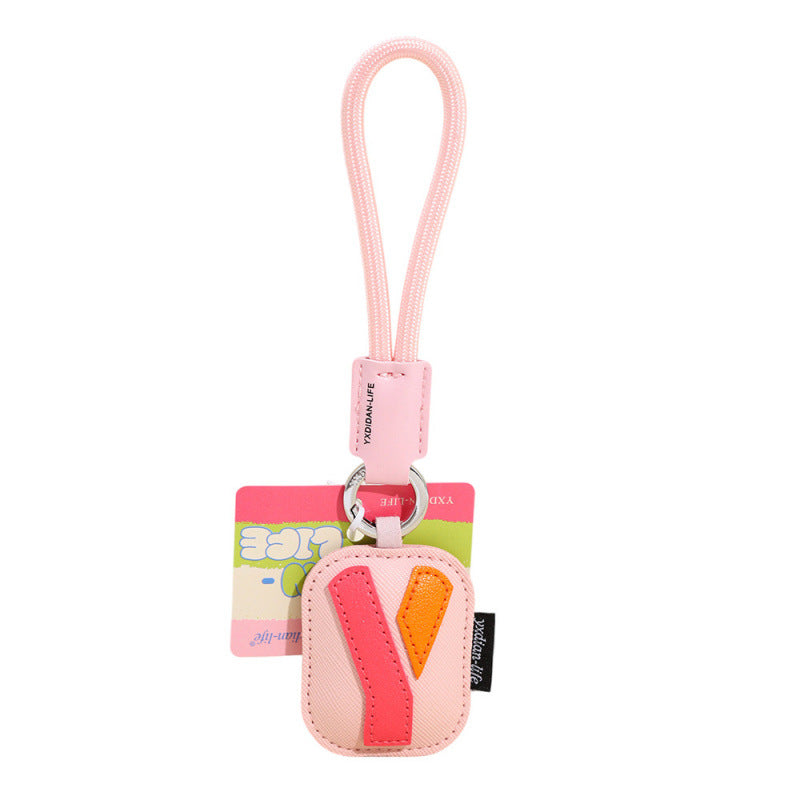 Wholesale Trendy 26 Letter PU Leather Keychain Pendant Graduation Gift Car Key Accessory