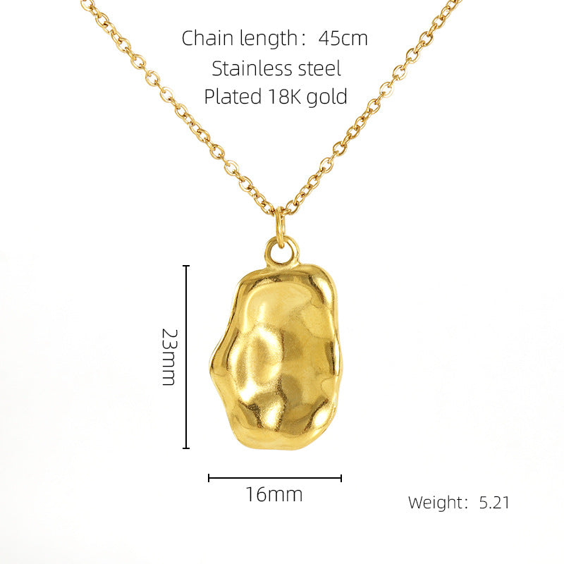 Wholesale Stainless Steel Rose Necklace Shell Titanium Steel Clavicle Chain Choker Necklace ACC-NE-ZhongXin002