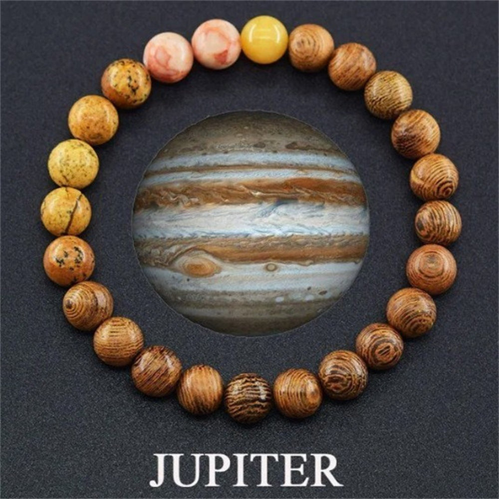 Wholesale  eight planets natural stone beaded bracelet