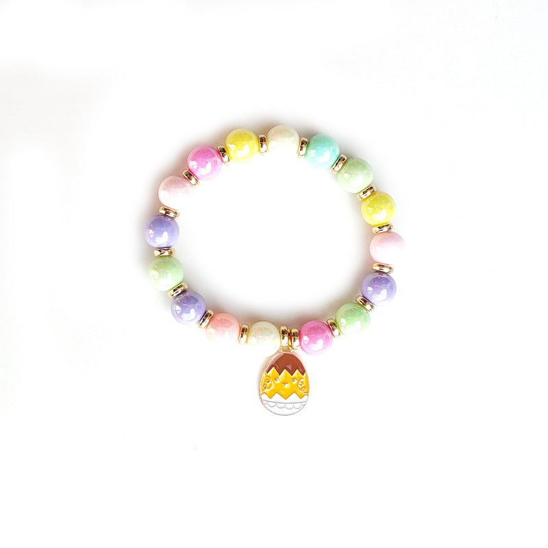 Wholesale  Easter egg bracelet acrylic beaded accessories
