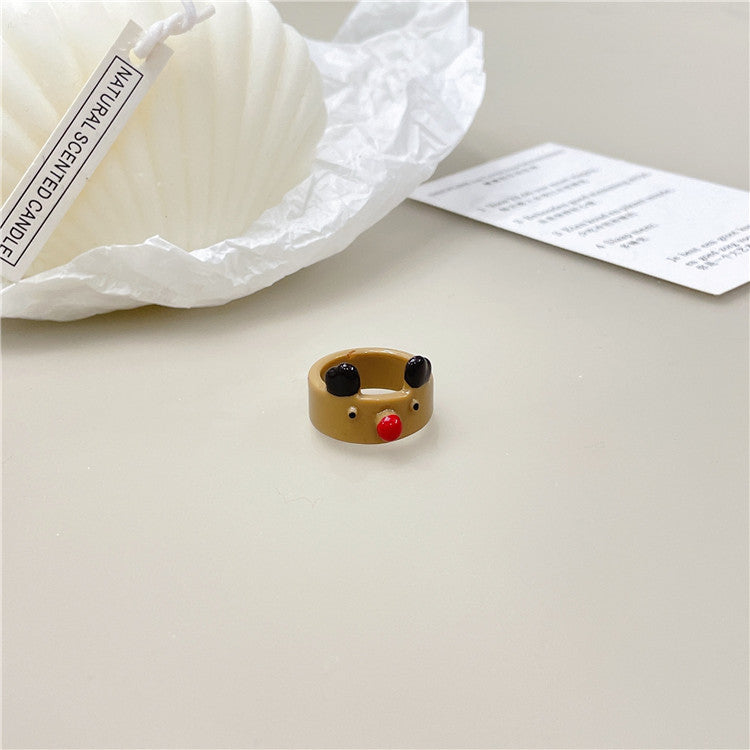 Wholesale Christmas Tree Christmas Gifts Christmas Resin Rings ACC-RS-Weiw002