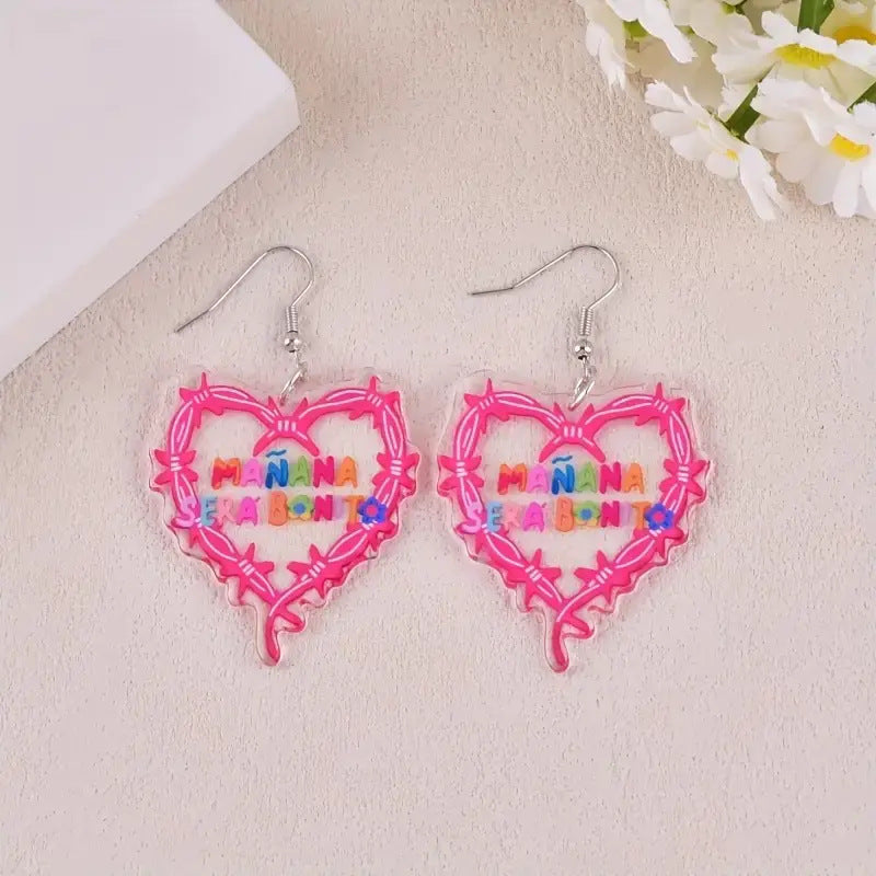 Wholesale Valentine's Day Love Wings Acrylic Earrings
