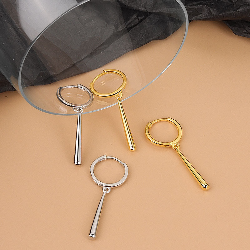 Wholesale S925 Sterling Silver Earrings  Long Water Drops Earrings