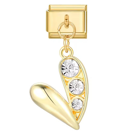 Wholesale 2PCS 9mm Italian Charm Starter Bracelets DIY Flower Bow Pendant Stainless Steel Composable Bracelet