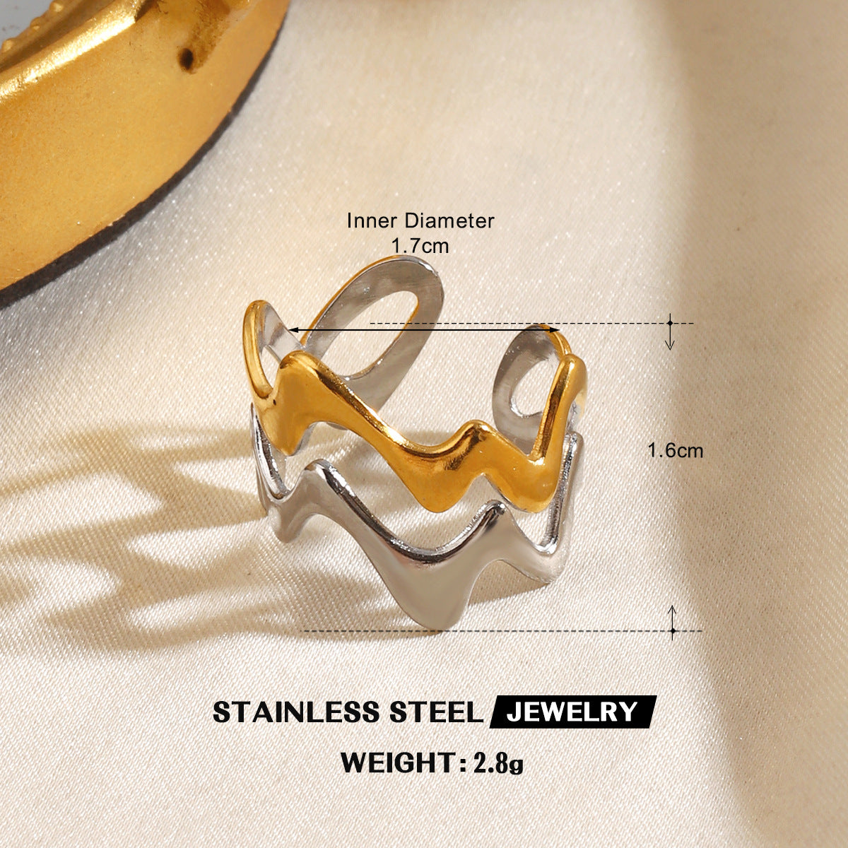 Wholesale Stainless Steel Geometric Ring - Trendy Jewelry Accessory for Everyday Wear
