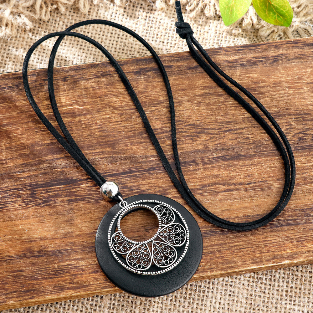 Wholesale Ethnic Style Long Sweater Chain Necklace Retro Artistic Fashion Jewelry Gift