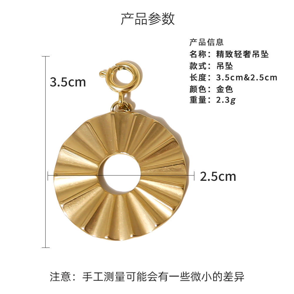 Wholesale Vintage Titanium Steel Necklace DIY Removable Pendant Natural Stone Clavicle Chain ACC-NE-Yachan002