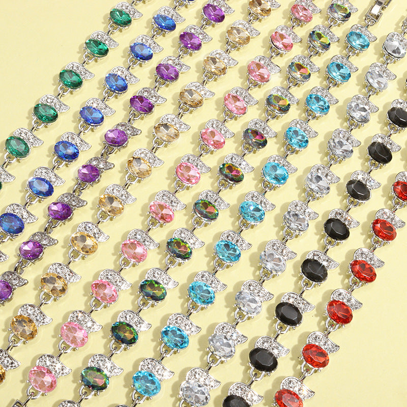 Wholesale Meniscus Colored Zircon Bracelet ACC-BT-Puhai001