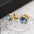 Wholesale  square retro Zircon stud earrings