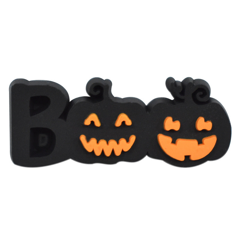 Random 100pcs Halloween Thanksgiving PVC Soft Rubber Shoe Buckle Decoration ACC-SC-RYY066