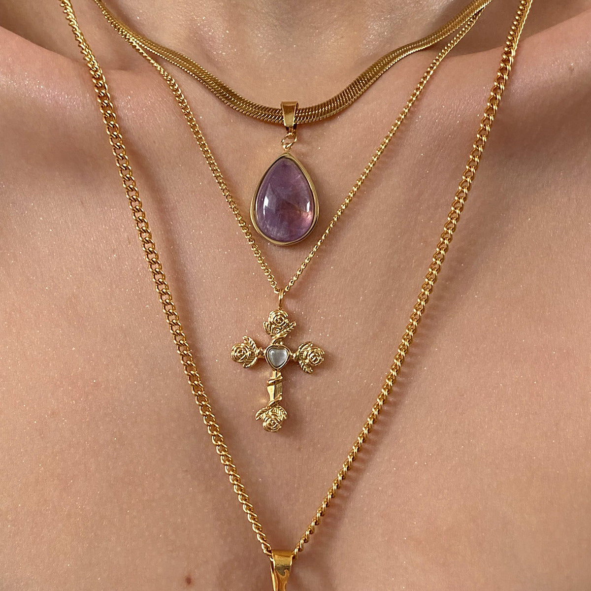 Großhandel Retro Light Luxus Edelstahlketten