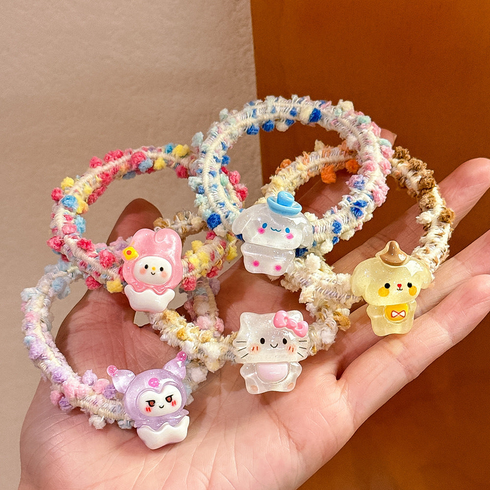 Wholesale 10pcs Cute Cartoon Candy Color Hair Bands Hair Scrunchies ACCVIP-HS-Huidi002