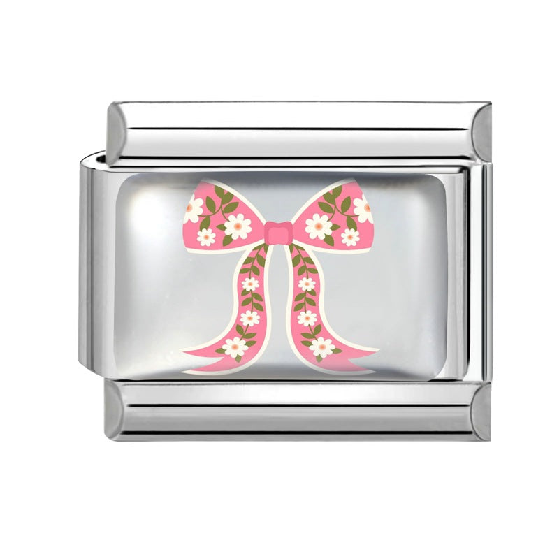 Wholesale 9mm Italian Charm Starter Bracelets DIY square Single Section Creative Stainless Steel Composable Bracelet